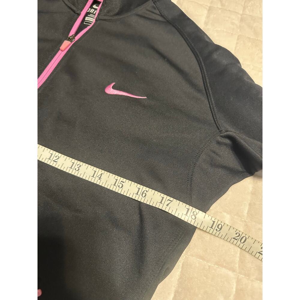 Nike Dri-Fit Full Zip Track Jacket Women's Size Large Black Pink Athleisure - Picture 6 of 6